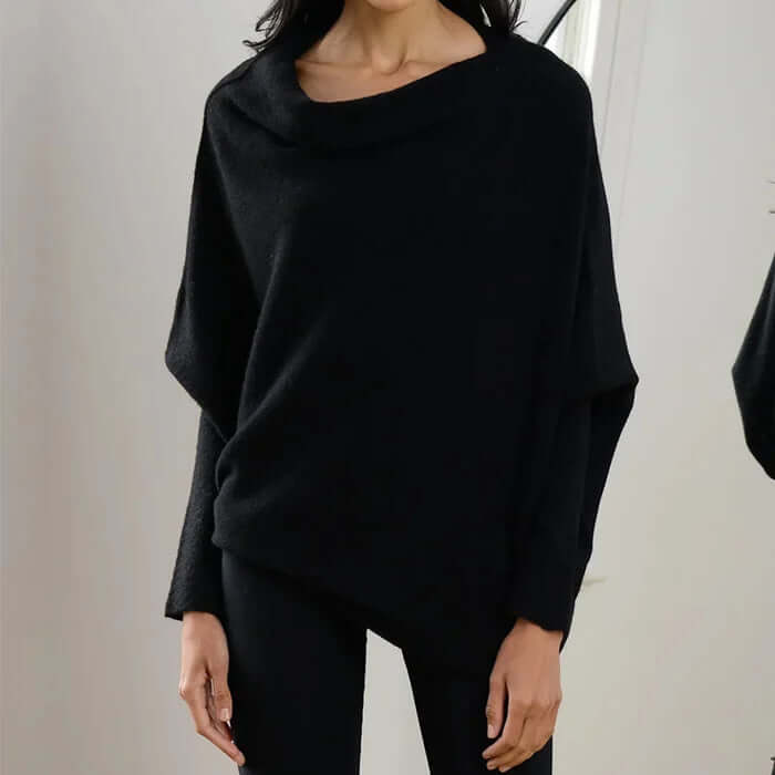 Lune London | Draped turtleneck sweater women - Women's sweater
