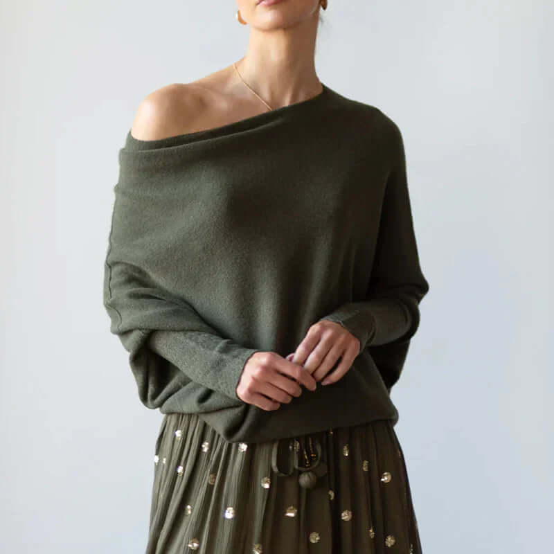 Lune London | Draped turtleneck sweater women - Women's sweater