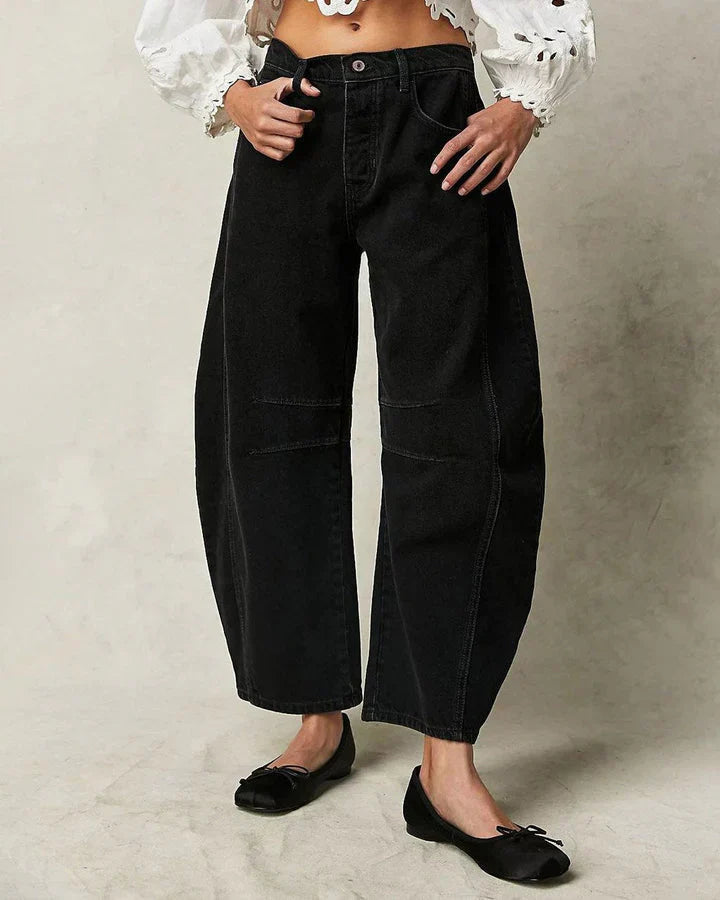 Lune London | Mid Rise Barrel Jeans for Women