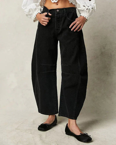 Lune London | Mid Rise Barrel Jeans for Women