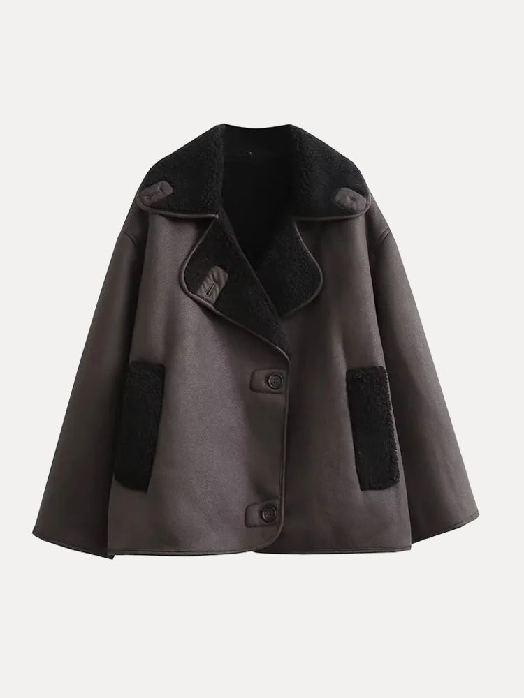 Lune London | Oversized women's jacket with fur
