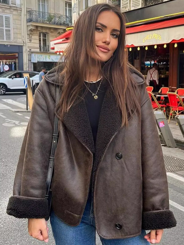 Lune London | Oversized women's jacket with fur