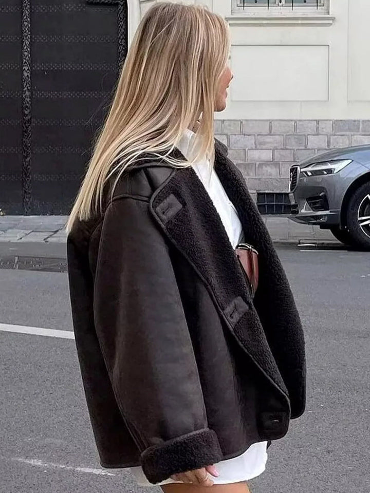 Lune London | Oversized women's jacket with fur