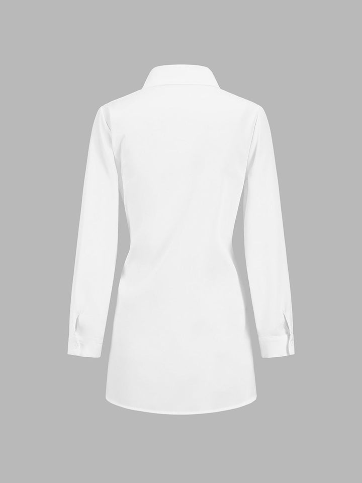 Lune London | Shirt with Tie Belt At The Waist Cotton Blend Elegant and Timeless