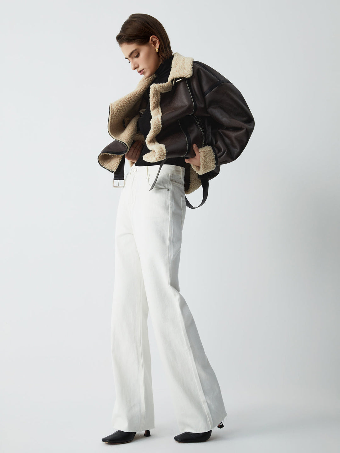 Lune London | Brown Leather Pilot Jacket for Women