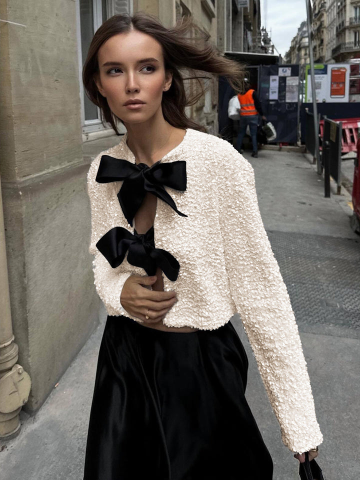 Lune London | Velvet Bow Decor Jacket