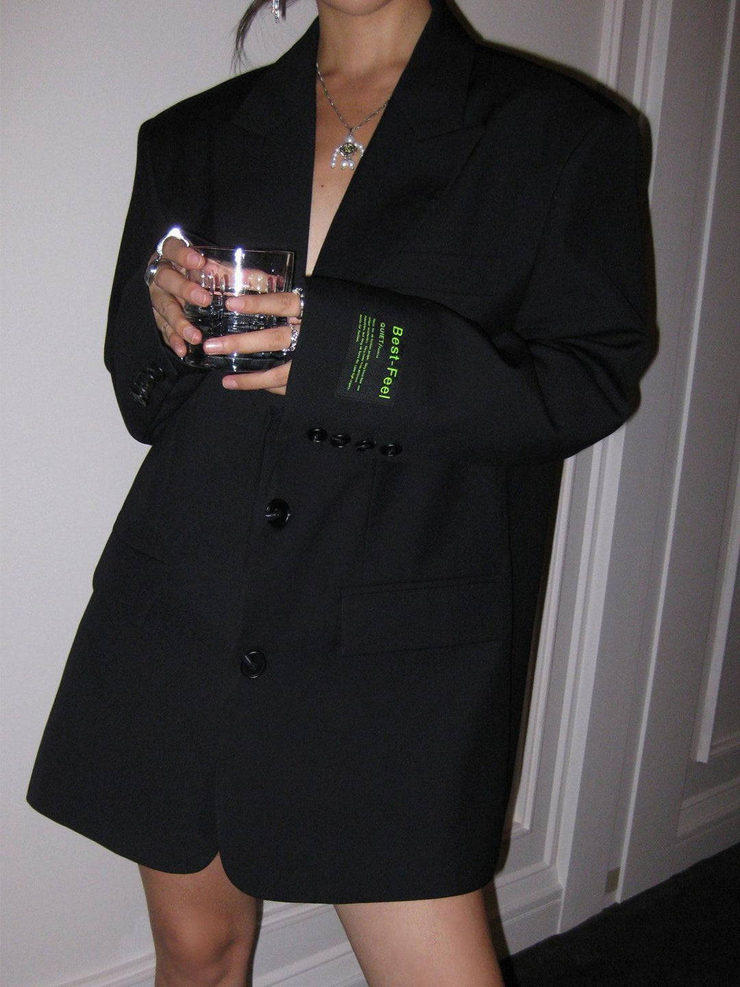 Lune London | Oversized blazer with lapels and classic button closure