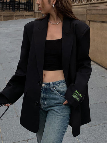 Lune London | Oversized Blazer Long Cut with Single-Breasted Design