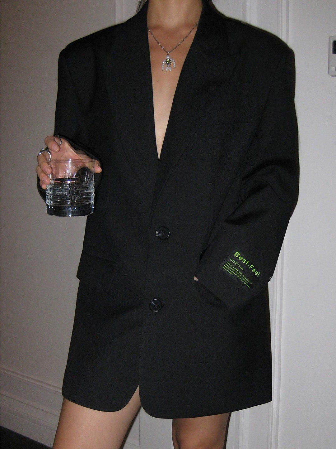 Lune London | Oversized blazer with lapels and classic button closure