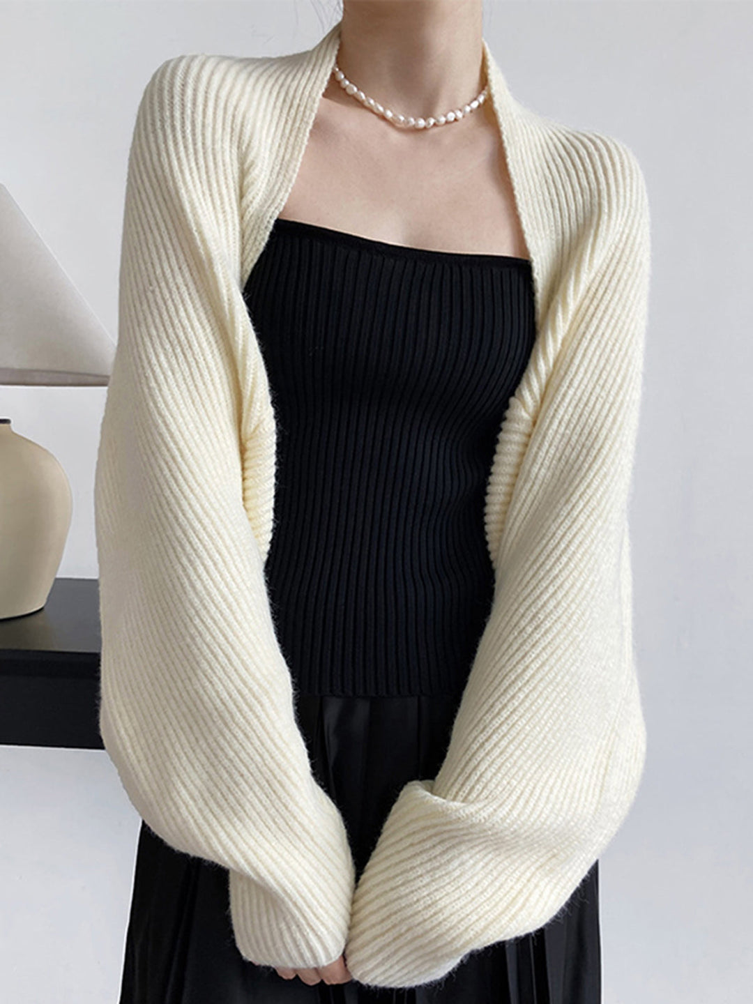 Lune London | Knit Bolero with Long Sleeves Soft and Modern Perfect for Layering