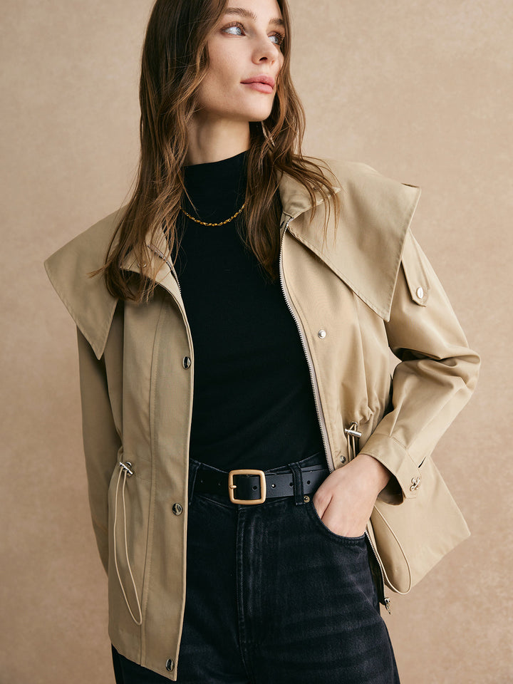 Lune London | Short trench coat with adjustable belt - Classic & Comfortable