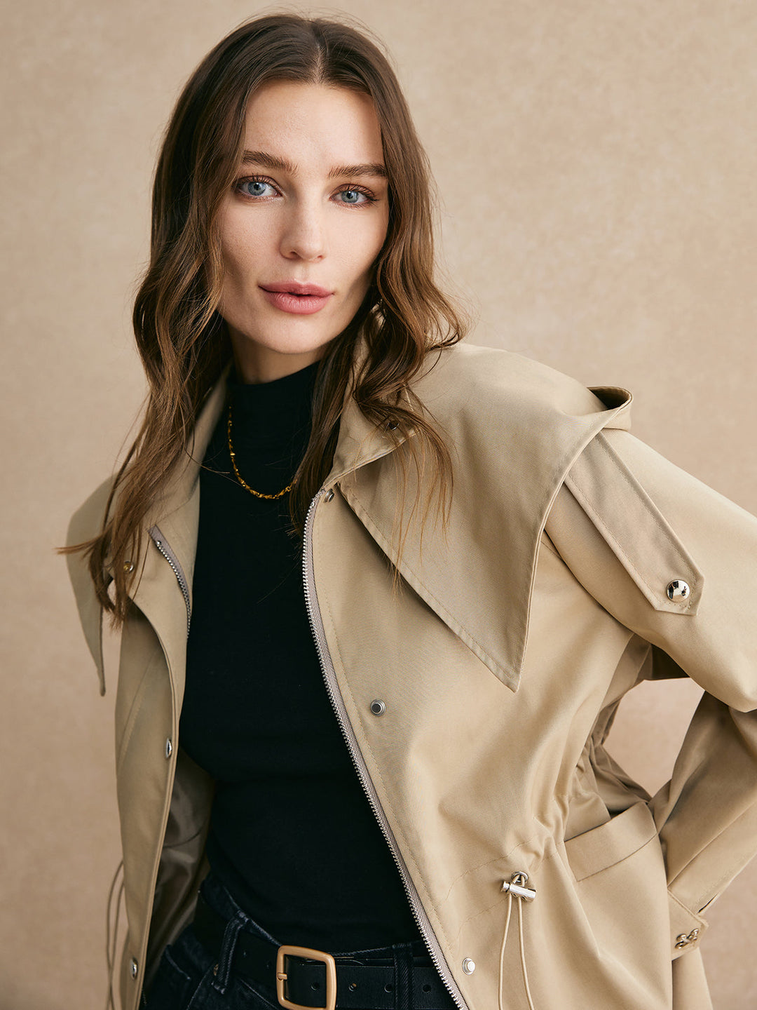 Lune London | Short trench coat with adjustable belt - Classic & Comfortable