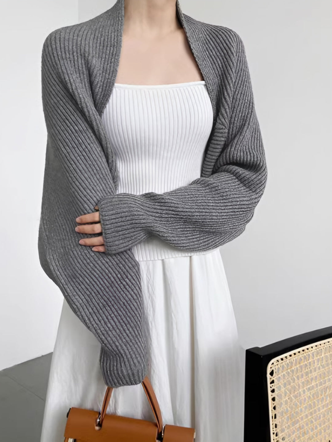 Lune London | Knit Bolero with Long Sleeves Soft and Modern Perfect for Layering