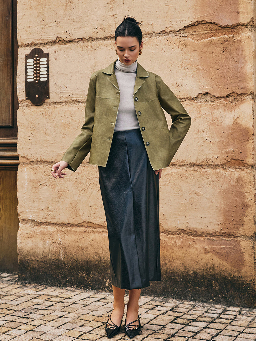 Lune London | PU-Leather Straight Jacket