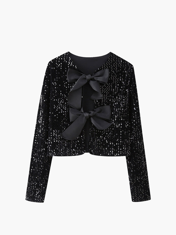 Lune London | Velvet Bow Decor Jacket