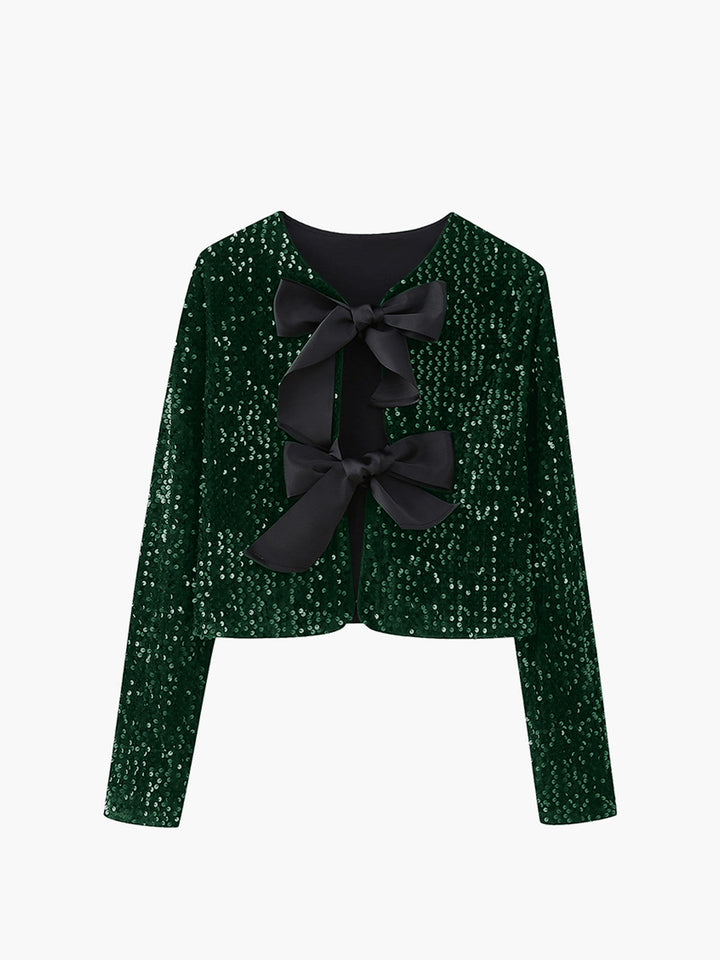 Lune London | Velvet Bow Decor Jacket