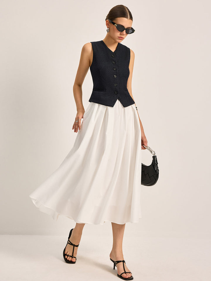 Lune London | Elegant A-Line Pleated Skirt