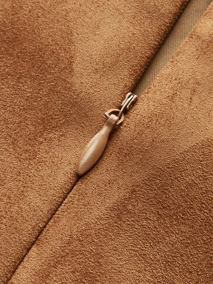 Lune London | Minimalist Suede Mini Skirt