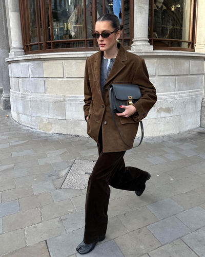 Lune London | and modern women's blazer in suede look