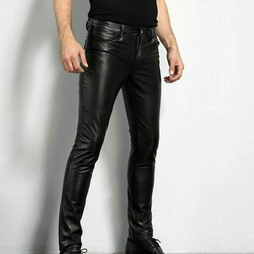 Lune London | Pants Slim Fit Faux Leather Five Pocket Design Fully Belt Loops