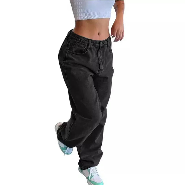 Lune London | Retro Baggy Jeans for Women - Mid Rise Comfort Fit