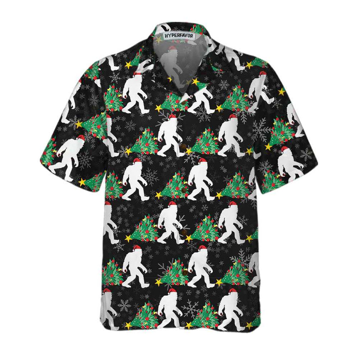 Lune London | Bigfoot For Christmas Hawaiian Shirt, Bigfoot Christmas Shirt, Funny Christmas Gift Idea