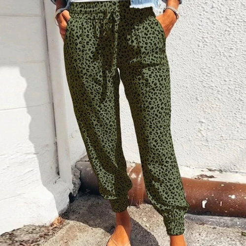 Lune London | Loose Fit Pants with Leopard Print