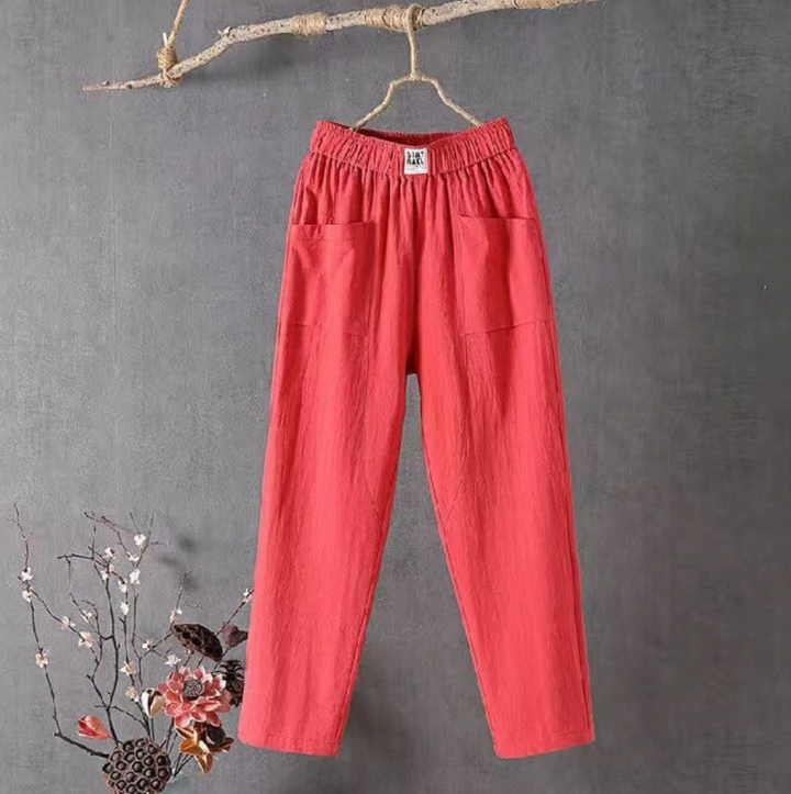 Lune London | Casual Cotton Pants with Elastic Waistband