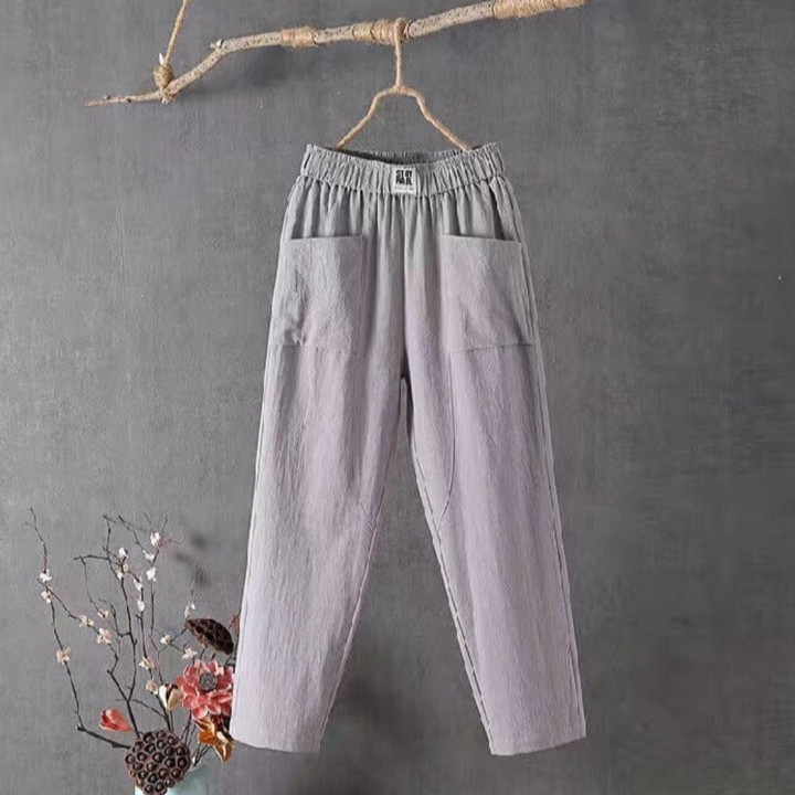 Lune London | Casual Cotton Pants with Elastic Waistband