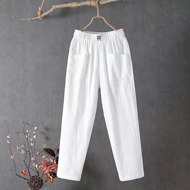 Lune London | Casual Cotton Pants with Elastic Waistband