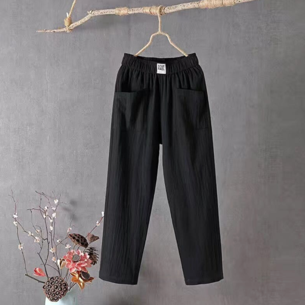Lune London | Casual Cotton Pants with Elastic Waistband