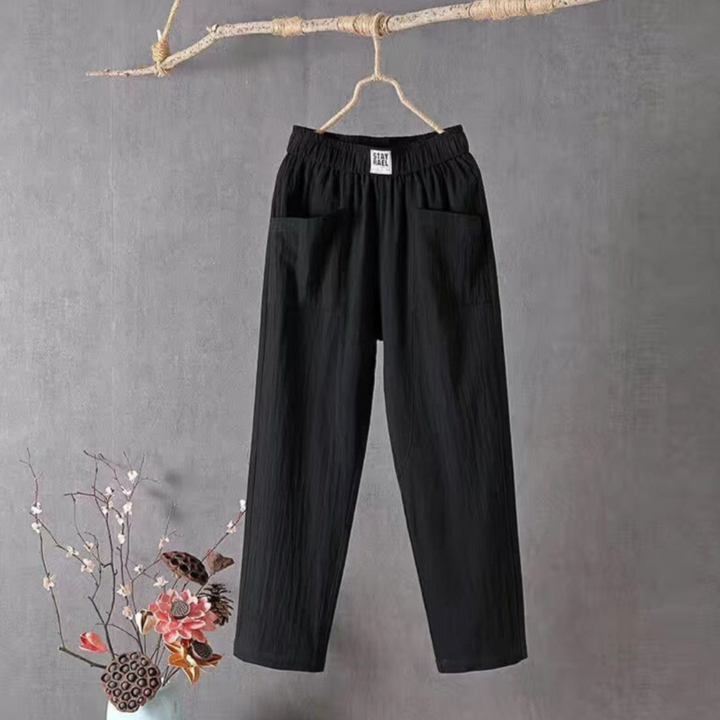 Lune London | Casual Cotton Pants with Elastic Waistband