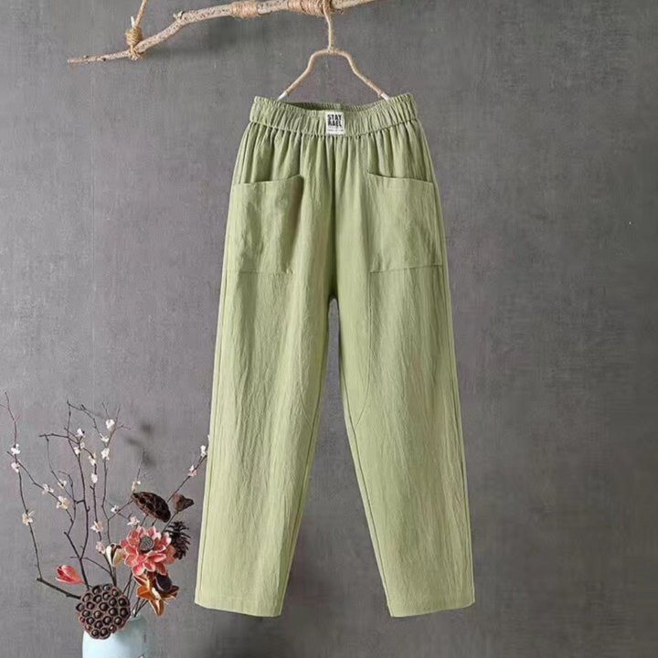 Lune London | Casual Cotton Pants with Elastic Waistband
