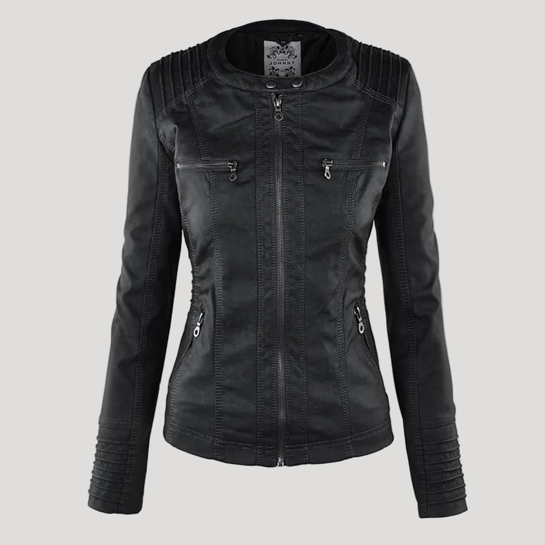 Lune London | Waterproof Women's Faux Leather Jacket with Hood