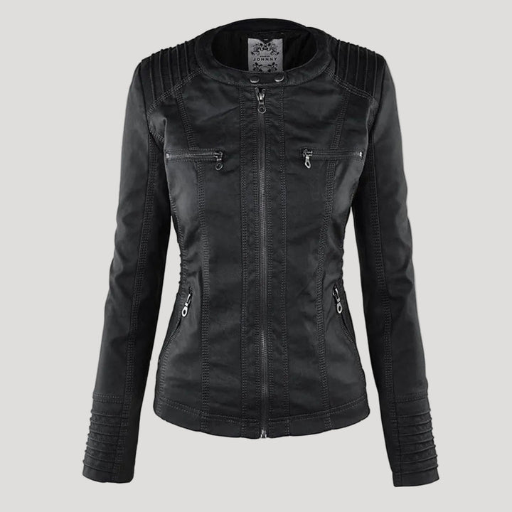 Lune London | Waterproof Women's Faux Leather Jacket with Hood