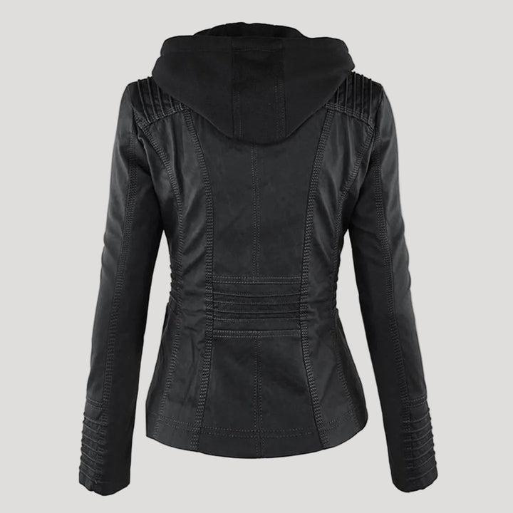Lune London | Waterproof Women's Faux Leather Jacket with Hood
