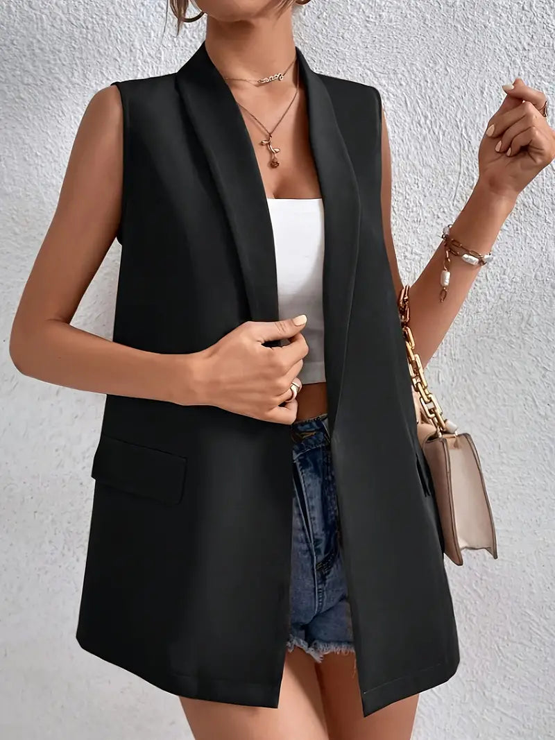Lune London | Elegant Loose Sleeveless Blazer for The Office