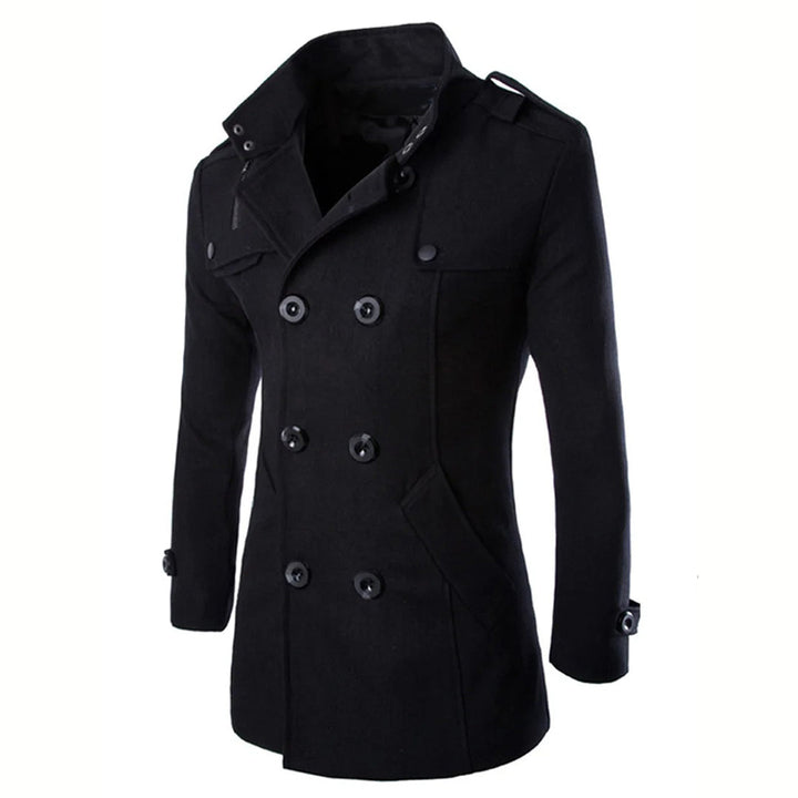 Lune London | Jacket - Wool - Tailored Fit - Double Breasted - High Collar - Epaulettes
