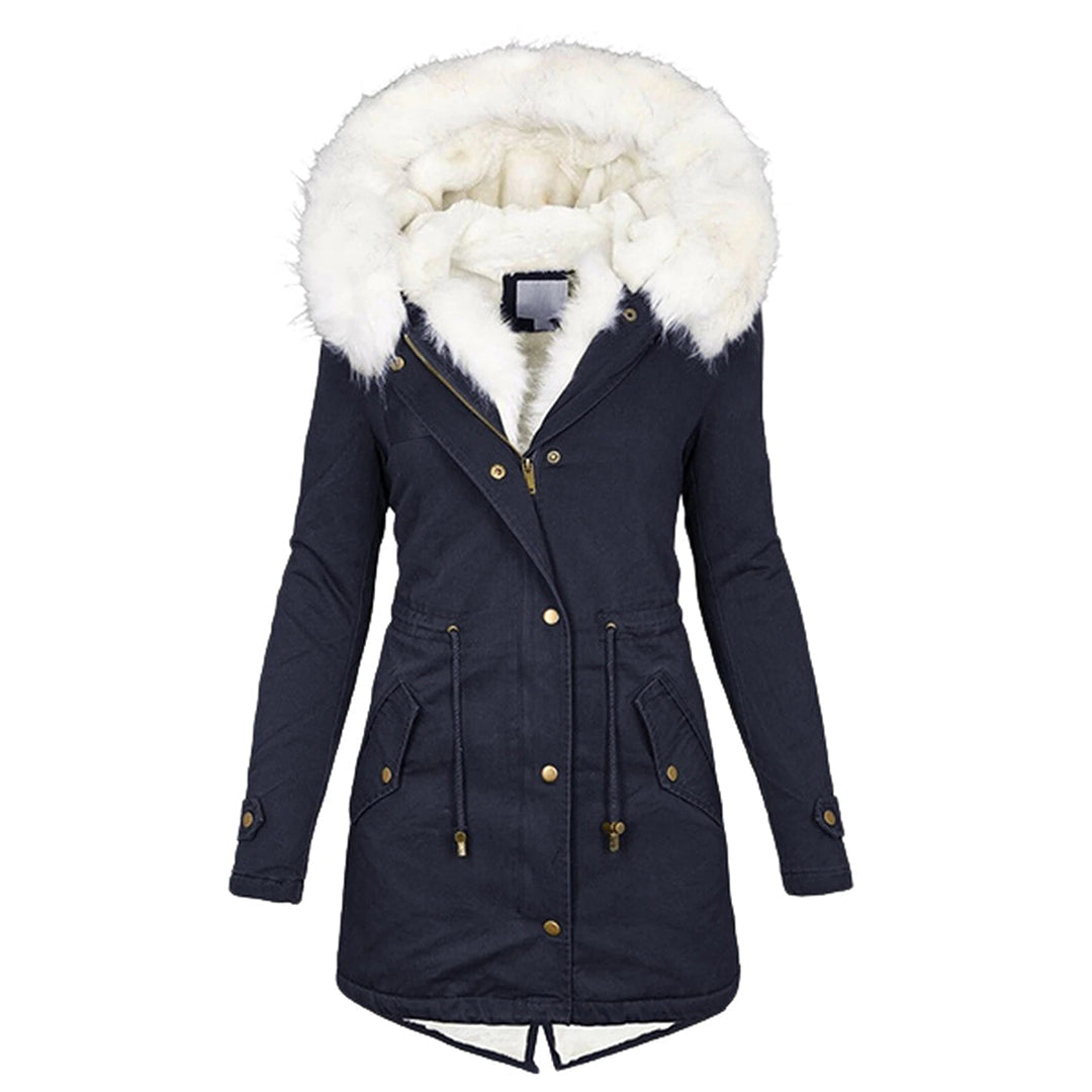 Lune London | Elegant Winter Jacket with Hood and Button Detail