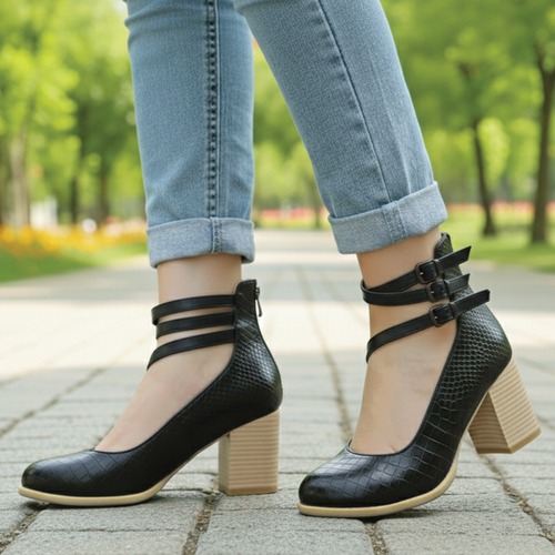 Lune London | Block heel ankle shoes