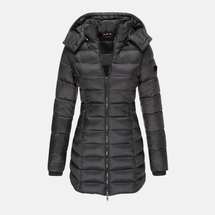 Lune London | Puffer jacket - Slim Fit - Mid length - With hood - Ribbed cuffs