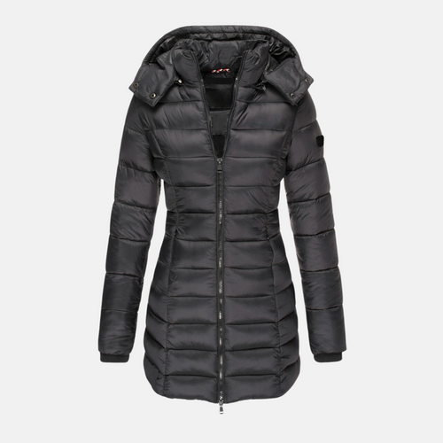 Lune London | Puffer jacket - Slim Fit - Mid length - With hood - Ribbed cuffs