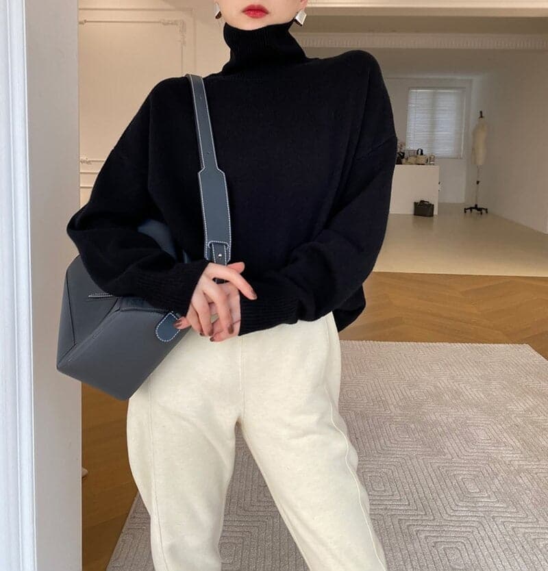 Lune London | Knit Sweater - Turtleneck - Casual Fit - Soft and Warm - Long Sleeves