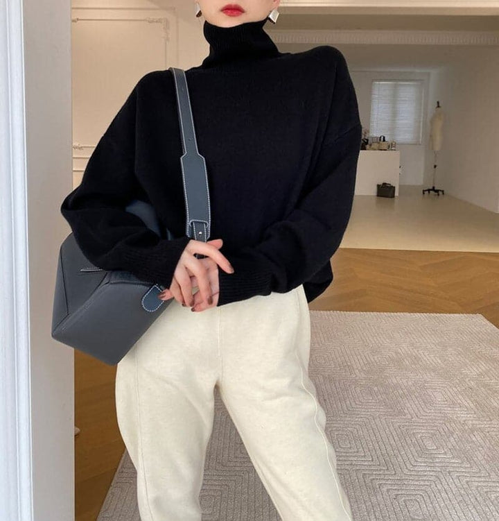 Lune London | Knit Sweater - Turtleneck - Casual Fit - Soft and Warm - Long Sleeves