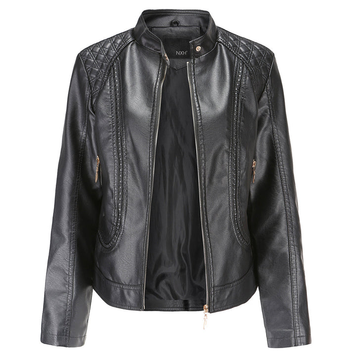 Chic und Stil | Elegant leather jacket for women in genuine leather
