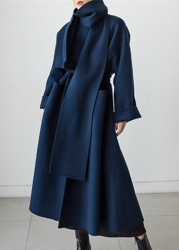 Lune London | Sawtooth Tie Long Sleeve Wool Coats