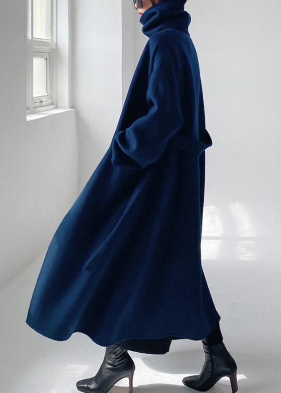Lune London | Sawtooth Tie Long Sleeve Wool Coats