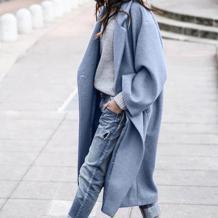 Lune London | Knee-Length Winter Coat with Large Collar for Women