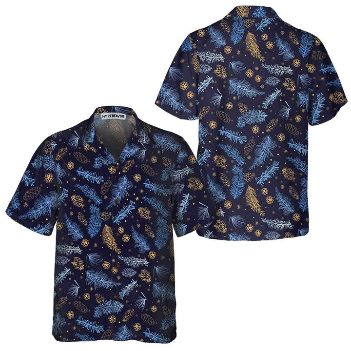 Lune London | Blue and white winter Hawaiian shirt, festive Christmas shirt, best Christmas gift