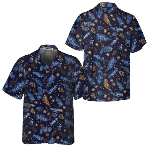 Lune London | Blue and white winter Hawaiian shirt, festive Christmas shirt, best Christmas gift